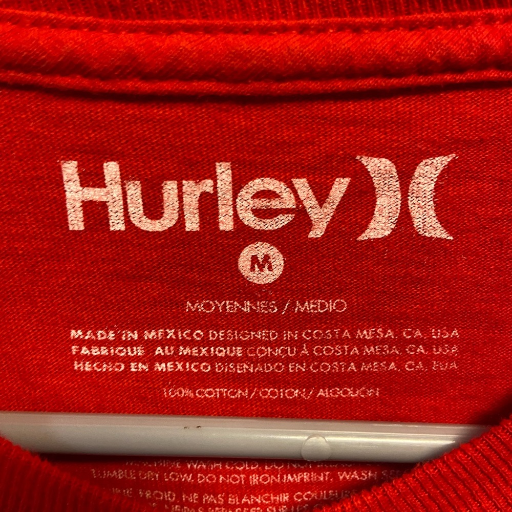 Men’s size M tshirts- Hurley, Nike, Tommy Hilfiger